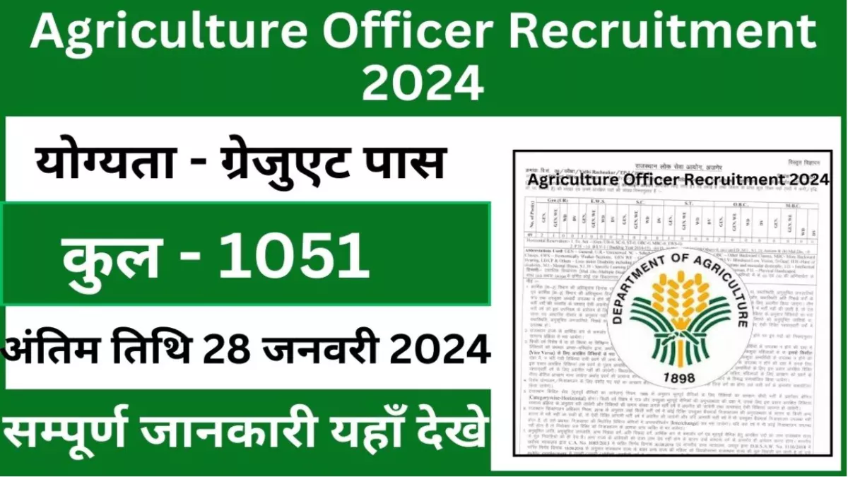 Agriculture Department Recruitment 2024