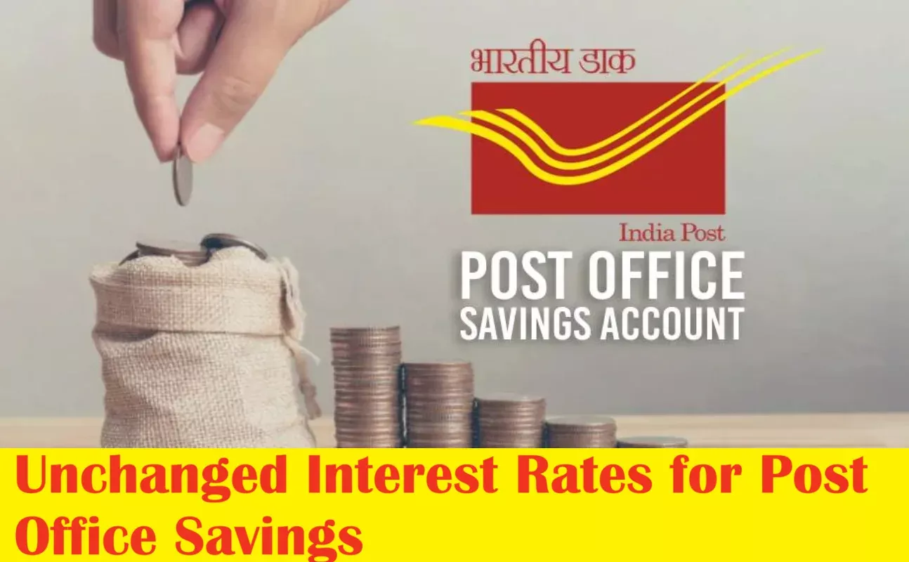 Unchanged Interest Rates for Post Office Savings